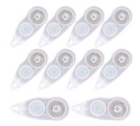 PATKAW 10 Pièces Ruban Correcteur Adhésif Blanc Surface Réinscriptible, Roller Crécteur en Plastique pour Papeterie de Bureau, Présent Rentrée pour Étudiants et Usage au Bureau