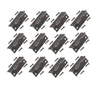 PATKAW 12ensembles Charnières Boîte Zinc Alliage pour Valise Cuir Étui Bijoux Boîte à Outils Résistant Corrosion avec Vis Montage