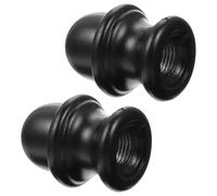 PATKAW 2 Pièces Bouton de Lampe Décoratif en Alliage de Zinc Noir, Embout D'abat-jour Pratique et Élégant pour Lampe de Table et Lampadaire, pour Salon et Chambre