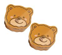 PATKAW 2pièces Boîte à Biscuits Forme Ours Boîte à Bonbons Vide Étain Coffret Cadeau Pratique pour Chocolats et Confiseries Lot