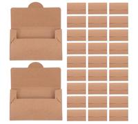 PATKAW 50 Pochettes en Papier Khaki pour Cartes de Bibliothèque et Cartes Présents, Compatible Polyvalent, 50 Pièces, pour Spas et Salles de Sport