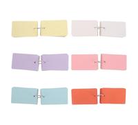PATKAW 6 Pièces Carte Mémo Cartes de Vocabulaire Anglais Papier Blanc Coloré Vierges Papier Épais Anti-fuite Recto Verso pour Étude en Classe Étudiants