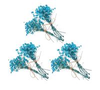 PATKAW 6 Pièces Gypsophile Séchée Bleu Naturel pour Scrapbooking et Résine, Évite Le Jaunissement, Résistante à L’Usage Quotidien, Bouquet Décoratif Délicat et Solide