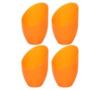 PATKAW Abat-jours pour Lampe E27, Installation Facile Lot de 4 en Plastique Orange à Forme de Fer à Cheval Usage Polyvalent, pour Décoration Intérieure et Bureau