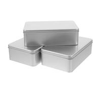 PATKAW Boîtes à Biscuits en Métal, Lot de 3 Boîtes à Bonbons Couvercle, pour Stockage de Biscuits, Chocolats, et Occasions Festives