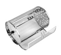 PATKAW Cage Barbecue INOX, Panier à Griller Rotatif, pour Noix et Aliments, Acier Inoxydable Argenté, Chauffage Uniforme, Four Électrique et Friteuse à Air, la Cuisine Familiale