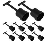 PATKAW ouille Hexagonale T-type en Plastique Noir 10pcs pour Extraction Rapide Bagues de Douille G9 Compatible Lampes Maison Bureau