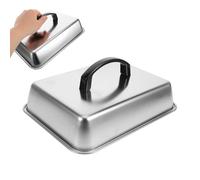 PATKAW Cloche Rectangulaire en Acier Inoxydable pour Barbecue, Couvercle à Badigeonner Résistant Haute Température, pour Fondre Le Fromage et Cuisson Vapeur