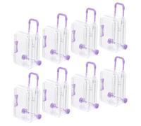 PATKAW Coffret de 8 Mini Boîtes à Bagages en Ps Pourpre, Style Valise, pour Décoration de Mariage et Fête, Pratique pour Transporter Petits Objets