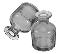 PATKAW Diffuseurs en Verre 2 Pièces 150 ML pour Huiles Essentielles, Flacons Rechargeables pour Salon et Bureau, Récipient d'Aromathérapie en Verre Gris