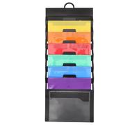 PATKAW Dossier en Expansion Mural Noir en Pp pour Bureau et École, Organiseur Portable Facile à Ranger Design Simple et Élégant