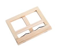 PATKAW Étagère à Livres en Bois Beige, Pupitre de Bureau Réglable Boucle, Support Stable pour Papiers de Peinture et Ordinateurs Portables au Lit ou Canapé