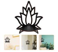 PATKAW Étagère Murale Flottante en Bois Sculpté de Lotus Motif Ajouré, Support Décoratif pour Bougies et Décoration D'intérieur Élégante