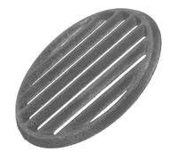 PATKAW Fer Grille de Barbecue Ronde pour Cuisson Extérieure | Rétention Thermique Élevée, Entretien Simple, Noir, Usage Polyvalent, Distribution Homogène de Chaleur