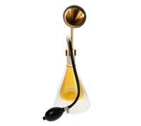 PATKAW Flacon Diffuseur D’Huiles Essentielles en Laiton et Verre Double Paroi Pompe Manuelle Longue Flacon Testeur D’Arômes Portable pour Spa et Voyage Appareil D’Aromathérapie Précis