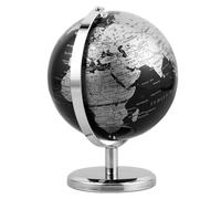 PATKAW Globe Terrestre de Bureau Décoratif Mini Globe de Bureau Antique Métal Noir Surface Lisse Facile à Nettoyer et Décoration de Table Style Européen Vintage