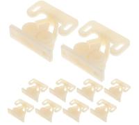 PATKAW Lot de 10 Loquets à Boule pour Porte Armoire en Plastique Beige, Faciles à Installer et Simples à Utiliser, pour Armoires et Placards
