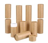 PATKAW Lot de 12 Tubes Ronds en Papier Kraft pour Flacons d'Huiles Essentielles 50 Ml Boîte de Rangement et Porte-Parfum pour Usage Domestique et Loisirs