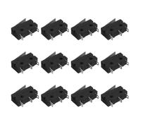 PATKAW Micro-interrupteur de Fin de Course Miniature avec Poignée Droite, 12pcs, en PBT et Acier Inoxydable, Contrôle Précis pour Dispositifs Électroniques en Espaces Restreints