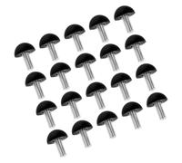 PATKAW Niveleurs réglables au Pied métal 20pcs vis 22xM8x17mm tête Ronde antidérapants pour armoires et Tables d'intérieur et Patio avec Patins en Caoutchouc