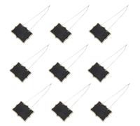 PATKAW Panneaux à Craie Rectangulaires Miniatures en Bois Lot de 10 avec Cordes pour Décorations de Fêtes et Buffets Pratiques à Suspendre