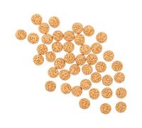 PATKAW Pierres de Lave Décor Naturel Sûr Diffuseur D'huile Essentielle 50 Pièces Perles Rondes sans Trou pour Bureau et Salon