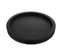 PATKAW Plateau à Bougie Rond décoratif en Bois, Porte-Parfum 30 cm | Support décoratif de salle de bain de style campagnard pour lavabo, comptoir de cuisine, table basse, noir