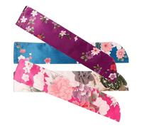 PATKAW Pochette pour Éventail Pliant 4 Pièces en Satin Coloré Doublure Soie, Accessoires pour Éventails Japonerie Portables, Adaptée pour Présents et Utilisation Quotidienne