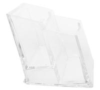PATKAW Porte-cartes Protection Anti-débordement en Pp de Visite Transparent Vertical à Deux Couches pour Bureau et Maison