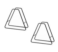 PATKAW Porte-sous-verres en Fer Noir 2pcs Design Simple, Multifonctionnel et Gain de Place, pour Rangement la Cuisine et Organisation