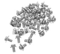 PATKAW Set de Vis à Fente Carrée et Fixation Sécurisée Lot de 40 avec Rondelle Carrée en Acier Carbone Durabilité pour Bornier Électrique pour Composants Électriques