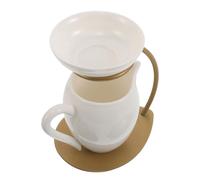 PATKAW Support Multifonctionnel en Acier Inoxydable pour Filtre à Thé Chinois Blanc Porte-filtre à Thé Polyvalent pour Bureaux