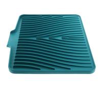 PATKAW Tapis de Séchage et Tapis Égouttoir à Vaisselle Flexible et Élastique Vert en Silicone Facile à Nettoyer , Accessoire pour Station à Café pour Comptoir Cuisine
