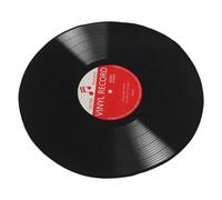 PATKAW Tapis Rond Vinyle Motif Disque Noir Antidérapant et Résistant aux Taches en Polyester pour Salon et Studio de Musique Vintage et Créatif