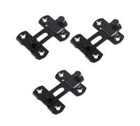 PATKAW Verrou à Bascule Bois pour Porte Coulissante en Acier Inoxydable Noir Lot de 3 Pièces Améliore la Sécurité Adapté pour Portes Fenêtres et Abris