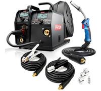 PATON ProMIG-250-15-4 250A Soudeur inverter professionnel MIG 3 en 1 avec alimentation de fil 15-4, système à 4 rouleaux, Soudeur MIG sans gaz, Soudeur numérique, idéal pour soudures professionnelles