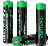 PATONA 1409 Piles AAA Lithium 750mWh 1.5V Rechargeables USB-C