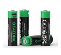 PATONA 1410 Piles AA Lithium 3000mWh 1.5V Rechargeables USB-C