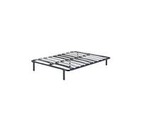 patrick - Solide et Confortable Sommier Cadre a lattes + Pieds 140x190 x 29 cm en Metal - 2 x 9 Larges Lattes de 12,5 cm - Montage Rapide et Facile -
