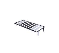 patrick - Solide et Confortable Sommier Cadre a lattes + Pieds 90x200 x 29 cm en Metal - 9 Larges Lattes de 12,5 cm - Montage Rapide et Facile -