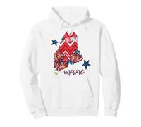 Patrimoine régional du Maine Floral Chevron Plaid Sweat à Capuche