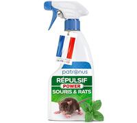 Patronus Répulsif Anti Souris & Anti Rat [250ml] - Usage Intérieur & Extérieur, Non Tachant - Éloigne les rongeurs avec la Menthe Poivrée ultra Concentrée - Anti Souris et Rats Puissant