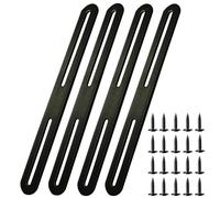 Pattes de Fixations 280 x 24mm Patte de Fixation Noir en Acier Inoxydable Pattes D'assemblage pour Réparation Connexion Fixations Meubles 4PCS (4, 280*24mm)