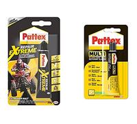 Pattex 100% Repair Extreme- Colle multi-matériaux ultra résistante en gel- tube 20 gr, Paquet de 3