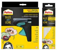 Pattex, 1425723 Pistolet à colle chaud Kit de démarrage Hobby + Pattex 1425722 Sticks chauds Hobby 200 g, Klebepistole + Klebesticks, 1