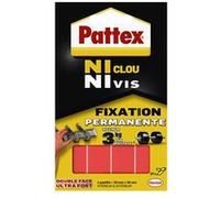 Pattex - Adhésif Fixation Ncnv Fixation Permanente 10 Pastilles 3Kg 20Mm*40Mm Transparent G