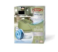 Pattex AERO 360° Compact Déshumidificateur Green Colour Collection, 1 appareil avec 1 recharge, déshumidificateur pour une circulation efficace de l'air, déshumidificateur réduit l'humidité de l'air