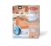 Pattex AERO 360° Compact Déshumidificateur Peach Colour Collection, 1 appareil avec 1 recharge, déshumidificateur pour une circulation efficace de l'air