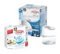 Pattex AERO 360° déshumidificateur pour la salle de bain et 3 recharges de 450 g, réduit l'humidité et les mauvaises odeurs, appareil avec 3 recharges, Blanc Crème