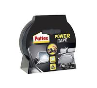 Pattex Bande de puissance, ruban de réparation avec une excellente adhérence, ruban adhésif noir solide, ruban imperméable à trois couches, rouleau 48mmx10m